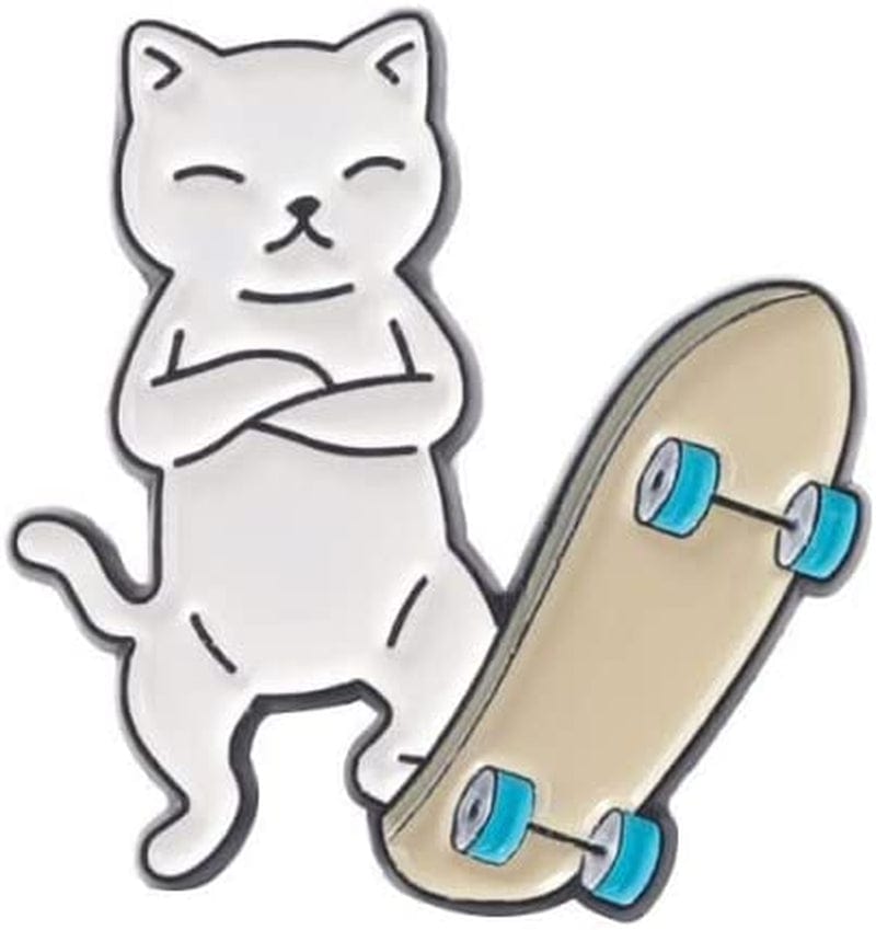 Cartoon Brooches,Mini Lapel Pins Enamel Pin with Knife Funny Animal Badges Brooch Funny Cartoon Cat Goose Brooch Cute Fashion Jewelry F / One Size