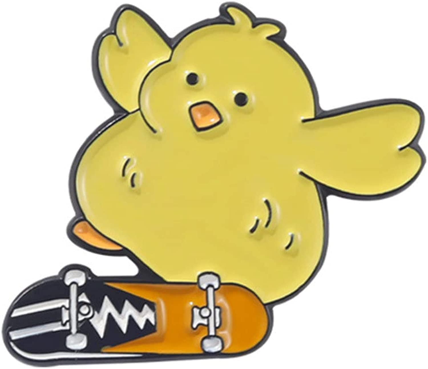 Cartoon Brooches,Mini Lapel Pins Enamel Pin with Knife Funny Animal Badges Brooch Funny Cartoon Cat Goose Brooch Cute Fashion Jewelry Duck E / One Size