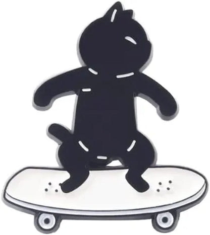 Cartoon Brooches,Mini Lapel Pins Enamel Pin with Knife Funny Animal Badges Brooch Funny Cartoon Cat Goose Brooch Cute Fashion Jewelry D / One Size