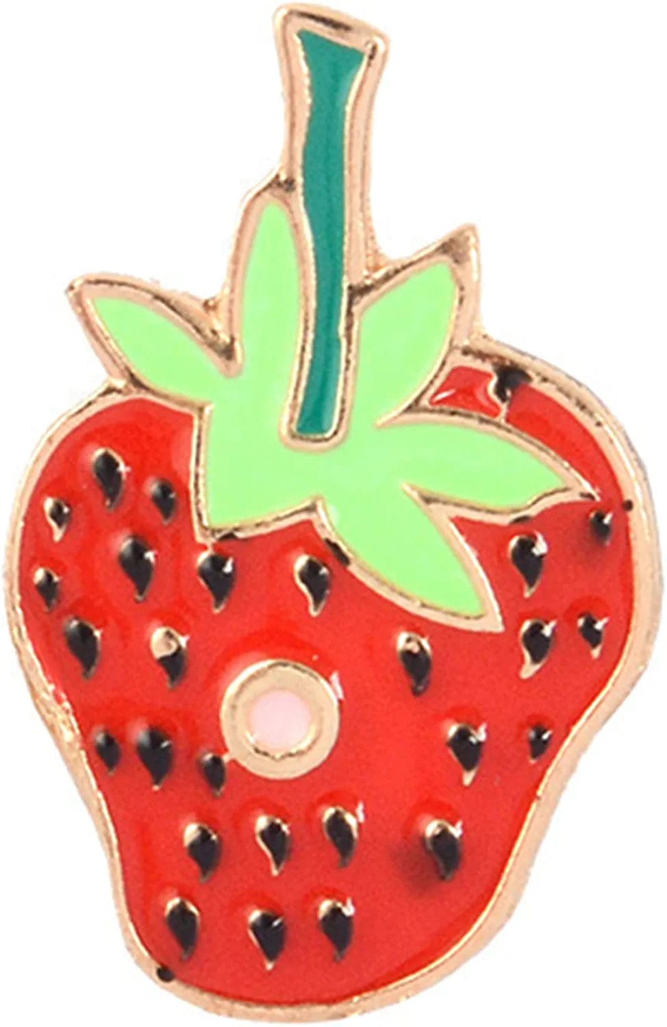 Cartoon Brooches,Mini Lapel Pins Enamel Pin with Knife Funny Animal Badges Brooch Funny Cartoon Cat Goose Brooch Cute Fashion Jewelry Strawberry / One Size