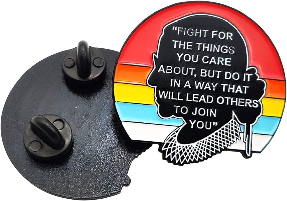 Casenn for RBG Pin Notorious I Dissent for Ruth Bader Ginsburg Soft Enamel Pins Justice Lapel Pins Brooch for Women Badges Pin Cartoon Figure Brooch for Clothing Bags Jackets Hat Accessory Decoration