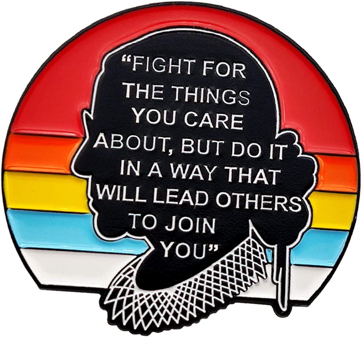 Casenn for RBG Pin Notorious I Dissent for Ruth Bader Ginsburg Soft Enamel Pins Justice Lapel Pins Brooch for Women Badges Pin Cartoon Figure Brooch for Clothing Bags Jackets Hat Accessory Decoration