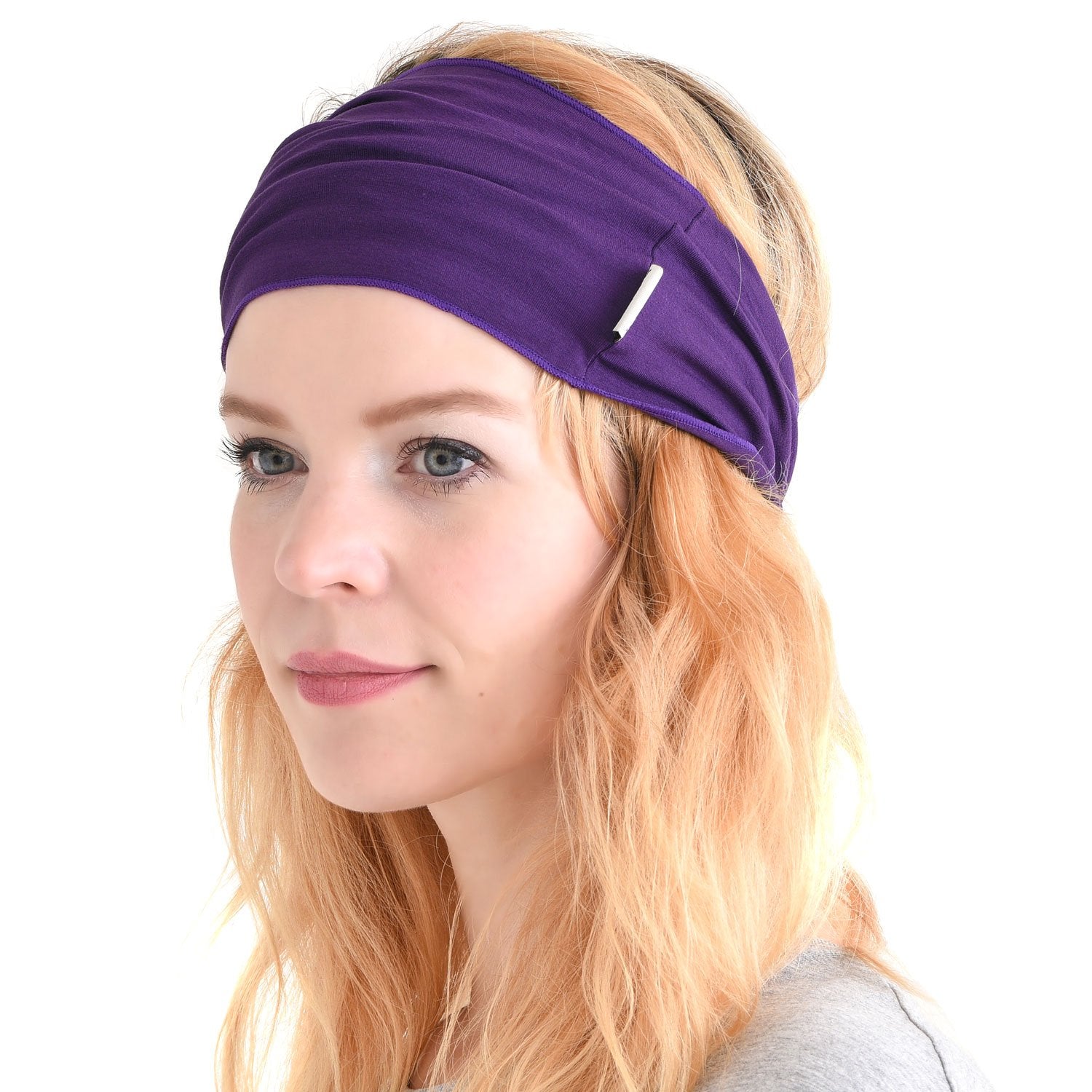 Mens Head Wraps Elastic Bandana - Japanese Headband Workout Women Hair Black Apparel & Accessories > Clothing Accessories > Bandanas & Headties CHARM Purple  