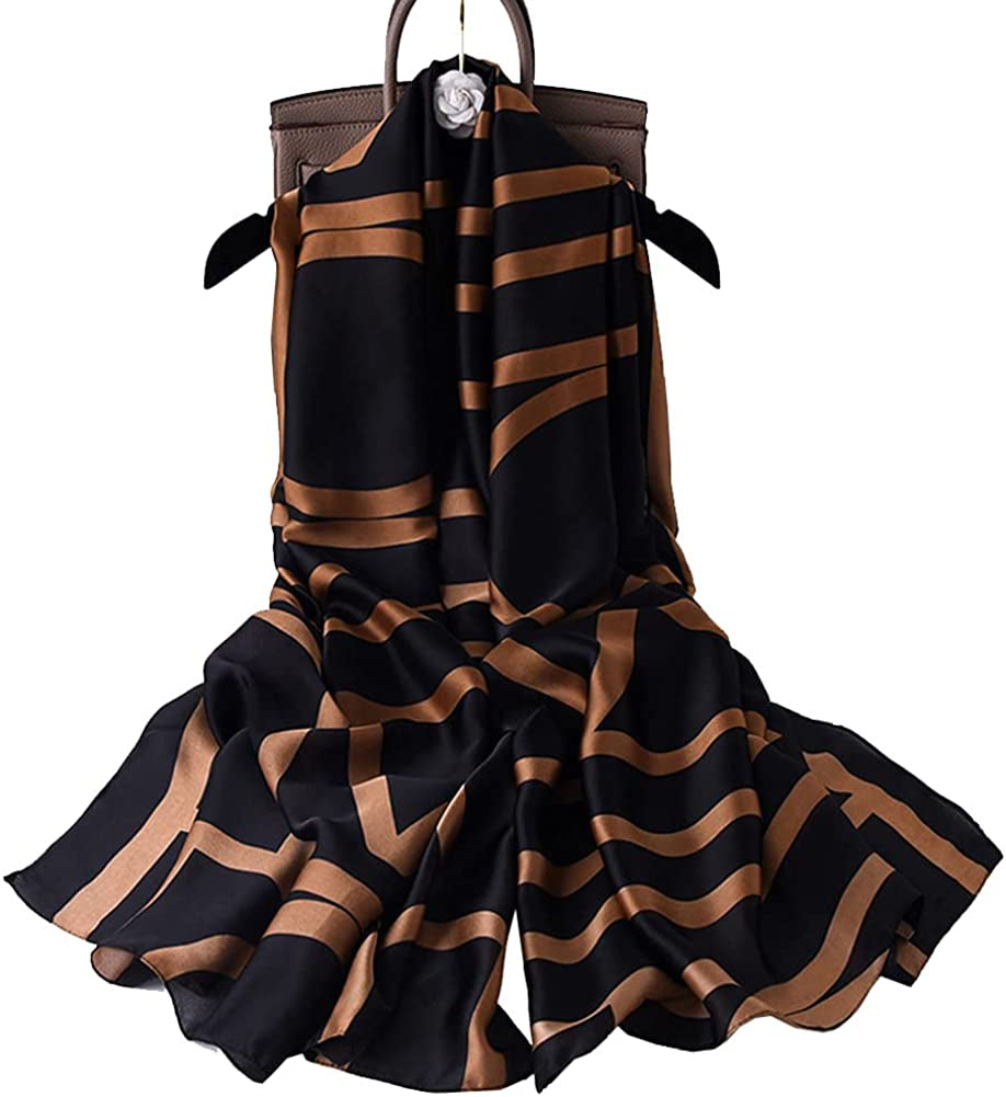 K-Elewon Silk Feeling Scarf Fashion Scarves Long Lightweight Sunscreen Shawls for Women Apparel & Accessories > Clothing Accessories > Scarves & Shawls K-Elewon T01  