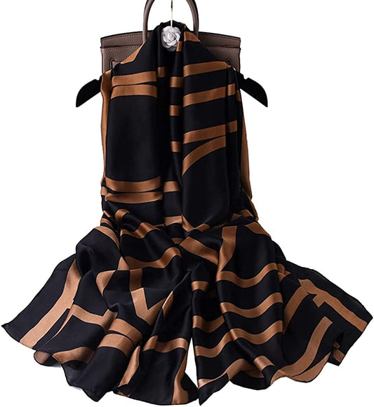 K-Elewon Silk Feeling Scarf Fashion Scarves Long Lightweight Sunscreen Shawls for Women Apparel & Accessories > Clothing Accessories > Scarves & Shawls K-Elewon T01  