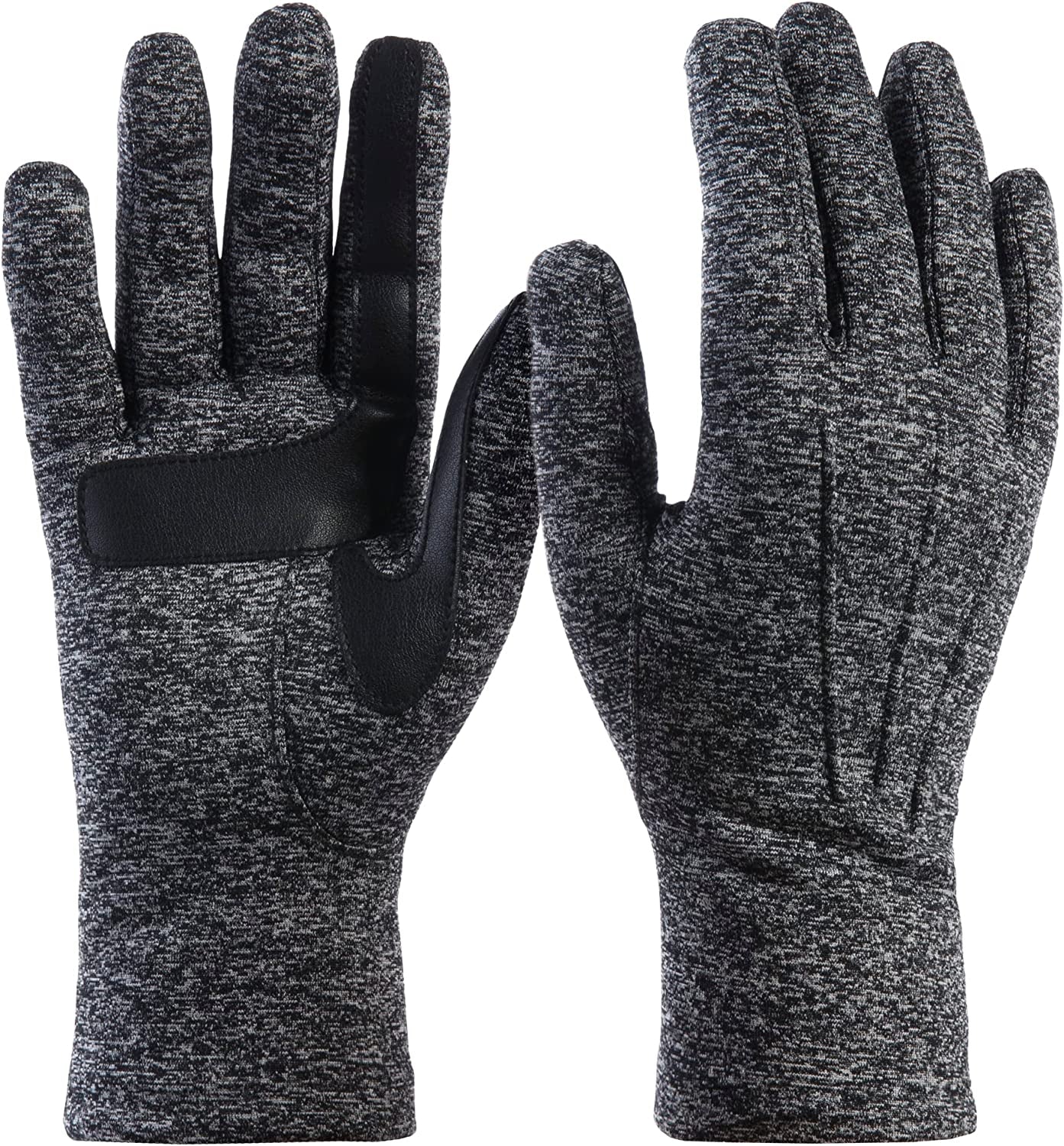 Isotoner Women'S Spandex Cold Weather Stretch Gloves with Warm Fleece Lining Apparel & Accessories > Clothing Accessories > Gloves & Mittens Isotoner Black Heather One Size 