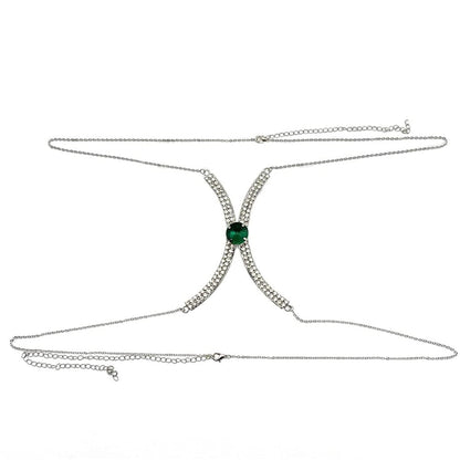Silver Rhinestone Chest Bracket Bra Chain Body Jewelry Bikini Crystal Body Chain Rhinestone Bra Underwear Chain Sexy Lingerie Chest Chain for Women(Chest Bracket Chain) Apparel & Accessories > Jewelry > Body Jewelry Cusmyre   