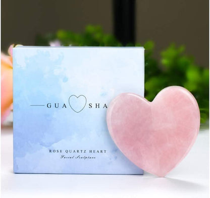 Healing Crystal Rose Quartz Heart Love Massage Tool Natural Gemstone Gua Sha Board Facial Scraping Massager for Face, Eye, Neck Skin Care Massage Health & Beauty > Personal Care > Cosmetics > Cosmetic Tools > Skin Care Tools StoneStory   