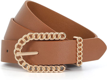IFENDEI Women'S Faux Leather Belt for Jeans Dress Waist Belts Apparel & Accessories > Clothing Accessories > Belts IFENDEI   