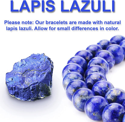 OLGAS GEMS 75Th Birthday Milestone Bracelet & Meaningful Message Card for Women - Beautiful and Sentimental 75Th Birthday Gifts for Women Made with Natural Lapis Lazuli Stones Apparel & Accessories > Jewelry > Bracelets OLGAS GEMS   
