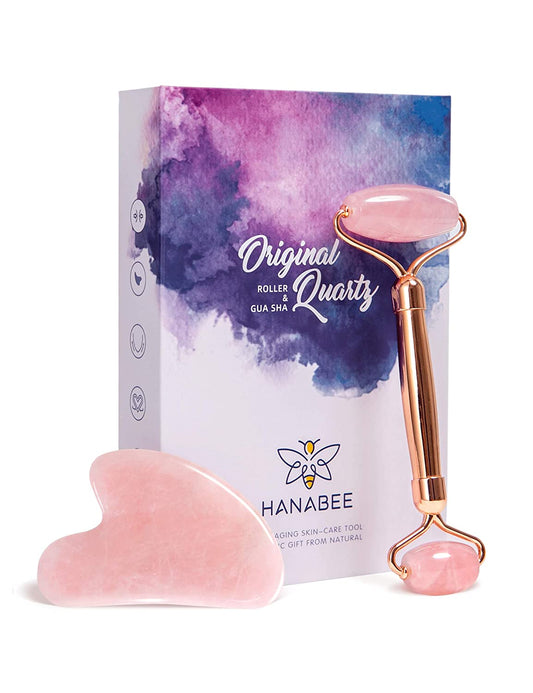 Gua Sha Facial Massage Tools,Rose Quartz Face Roller,Jade Roller for Face,Beauty Face Massager,Eye Massager,Reduce Wrinkles,Lymphatic Drainage,Face Lift.Hanabee Skin Care Sets & Kits (Pink) Health & Beauty > Personal Care > Cosmetics > Cosmetic Tools > Skin Care Tools HANABEE Pink  