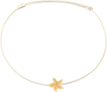 Selfmade Jewelry Anklet with Starfish Silver - Black Foot Chain Beach Jewelry Handmade Ankle Bracelet Adjustable Size Apparel & Accessories > Jewelry > Anklets Selfmade Jewelry Gold - Champagne  