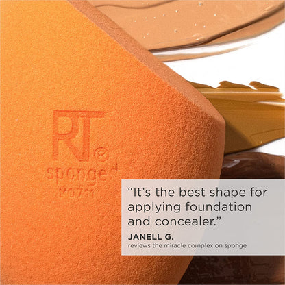 Real Techniques Miracle Complexion Sponge, Beauty Sponge for Makeup Blending & Foundation Application, Streak Free Full Coverage Finish, 1 Count Health & Beauty > Personal Care > Cosmetics > Cosmetic Tools > Makeup Tools Real Techniques   