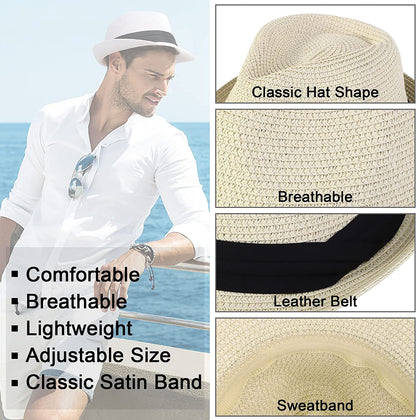 Simplicity Fedora for Men Women Unisex Men'S Women'S Classic Manhattan Structured Gangster Trilby Fedora Hat Apparel & Accessories > Clothing Accessories > Hats Simplicity   