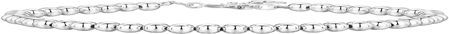 PAVOI 14K Gold Plated Paperclip/Curb/Figaro Chain Adjustable Bracelet for Women Apparel & Accessories > Jewelry > Bracelets PAVOI Ball white gold plated 