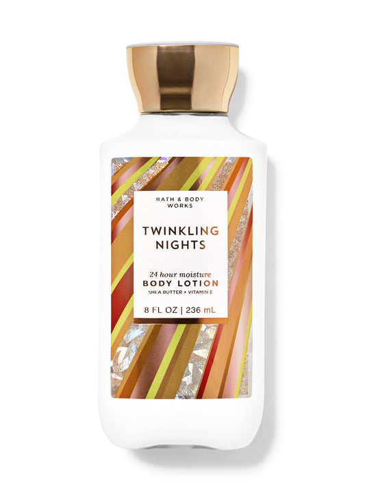 Bath and Body Works Twinkling Nights 24 Hr Moisture Super Smooth Body Lotion with Shea Butter & Vitamin E 8 Fl Oz / 236 Ml Health & Beauty > Personal Care > Cosmetics > Bath & Body Bath and Body Works   