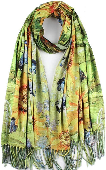 Soft Cashmere Feel Scarf for Women Elegant Art Print Winter Warm Scarves Large Shawl Wrap Monet Klimt Van Gogh Gifts Apparel & Accessories > Clothing Accessories > Scarves & Shawls Umjetnost C18  