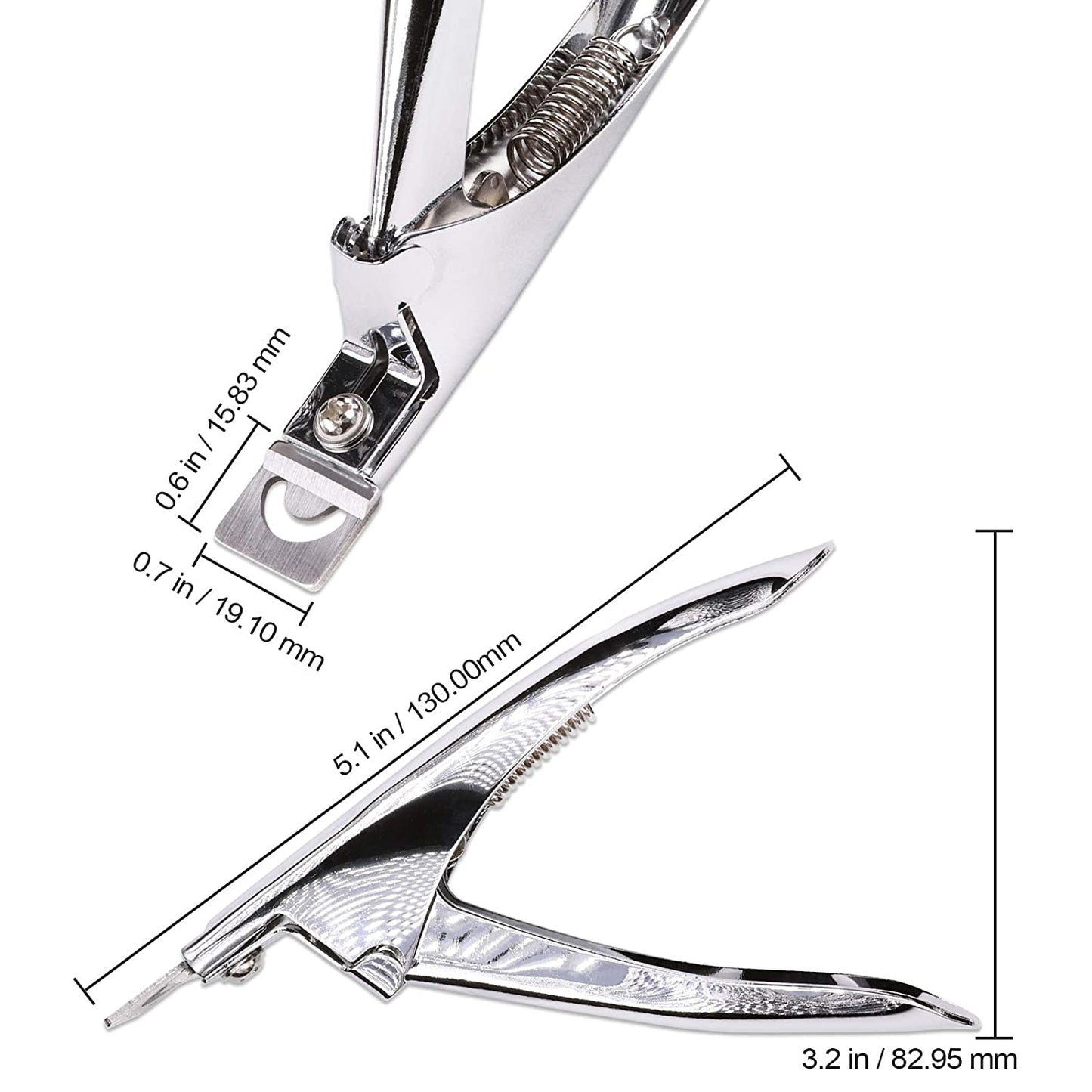 PANA USA Professional Stainless Steel Acrylic Nail Tips Clipper Cutter - False Nails/Fake Nails/Artificial Nails Trimmers for Nail Manicure Pedicure, Clip Tool for Home Nail Art DIY (Silver) Health & Beauty > Personal Care > Cosmetics > Cosmetic Tools > Nail Tools Pana   