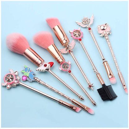 Makeup Brushes Set Magic Sailor Moon / Sakura Cosmetic Makeup Tool Kit Set of 8 Pink Drawstring Bag Included (Sakura) Health & Beauty > Personal Care > Cosmetics > Cosmetic Tools > Makeup Tools BestM   