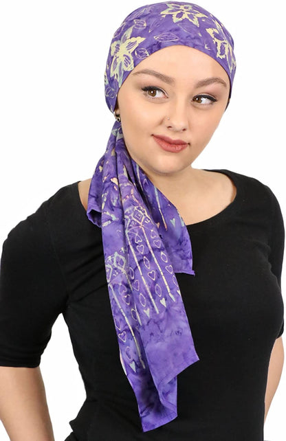 Hats, Scarves & More Headscarf Head Wrap for Women Chemo Headwear Cancer Scarf Head Covering Bali Batik 15 X 60 Inches Apparel & Accessories > Clothing Accessories > Headwear Hats Scarves & More Star Bright  
