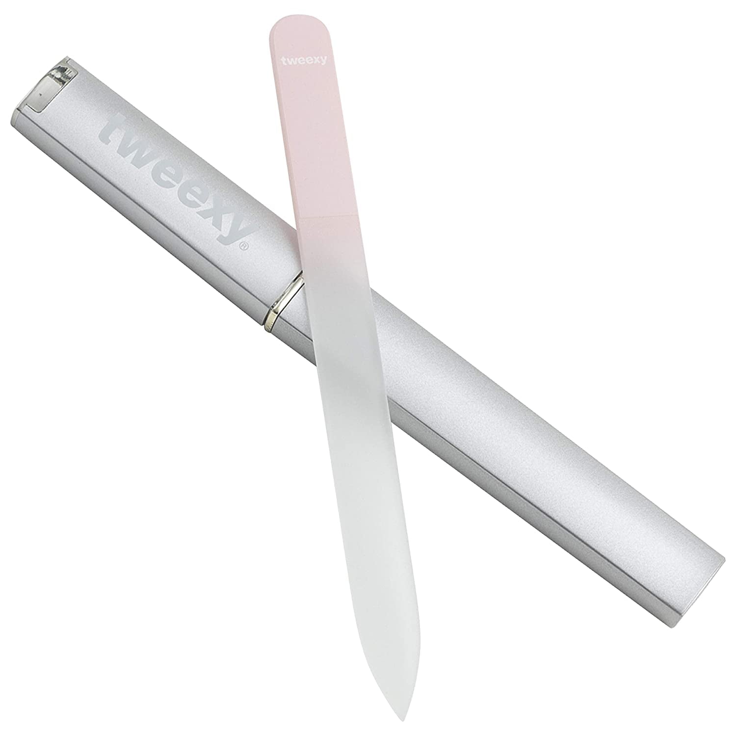Tweexy Genuine Czech Crystal Glass Nail File with Protective Case and Vinyl Sleeve, Manicure and Pedicure Tool, Nail Care Accessories (Purple) Health & Beauty > Personal Care > Cosmetics > Cosmetic Tools > Nail Tools tweexy Light Pink  
