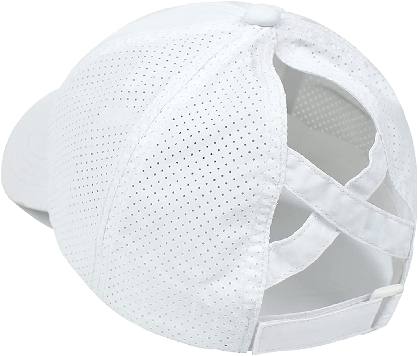 Mukeyo Womens Criss Cross Ponytail Baseball Cap Adjustable Messy High Bun Ponycap Quick Drying Hat Apparel & Accessories > Clothing Accessories > Hats Mukeyo   