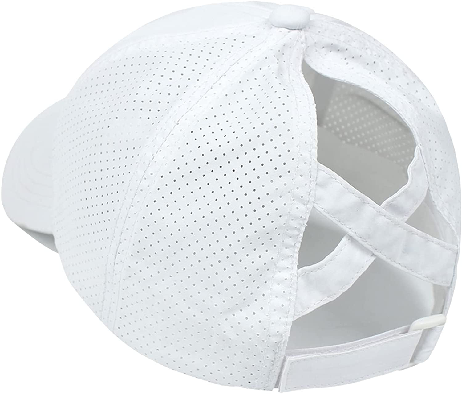 Mukeyo Womens Criss Cross Ponytail Baseball Cap Adjustable Messy High Bun Ponycap Quick Drying Hat Apparel & Accessories > Clothing Accessories > Hats Mukeyo   