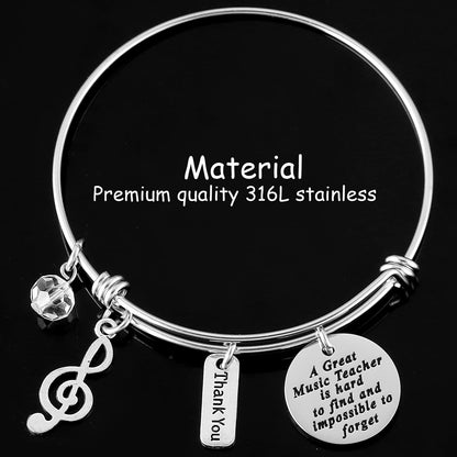 Kivosliviz Music Teacher Bracelet Gifts Piano Teacher Gifts for Women Violin Teacher Appreciation Jewelry Music Teacher Bracelet Apparel & Accessories > Jewelry > Bracelets Anrrion   