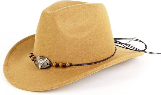 Gossifan Womens Classic Western Cowgirl Cowboy Wide Brim Hats with Belt - Aa-Camel Apparel & Accessories > Clothing Accessories > Hats Gossifan   