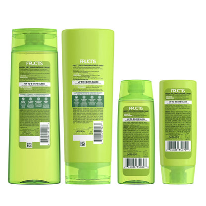 Garnier Fructis Hair Care Sleek and Shine Shampoo and Conditioner Set, for Frizzy, Dry Hair, Made with Moroccan Argan Oil, 1 Kit with Full Size and Travel Size, 4 Products Health & Beauty > Personal Care > Hair Care Garnier   