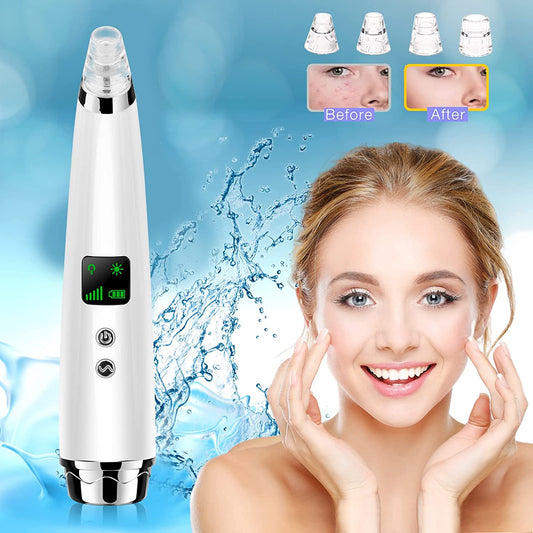 Handsomeface Blackhead Remover, Remover Vacuum Pore Cleaner Electric Suction, Facial Device Acne Comedone Extractor Tool USB with Hot Compress 5 Probes for Nose Face Women Health & Beauty > Personal Care > Cosmetics > Cosmetic Tools > Skin Care Tools Handsomeface   