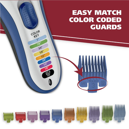 Wahl Color Pro Cordless Rechargeable Hair Clipper & Trimmer – Easy Color-Coded Guide Combs - for Men, Women, & Children – Model 9649P Health & Beauty > Personal Care > Hair Care Wahl Clipper   