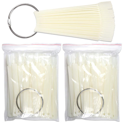 Beauticom® 50 Clear Acrylic False Tip Sticks with Metal Ring Holders Fan-Shaped Nail Art Display Chart Practice Tips Tool - 50 Tips Health & Beauty > Personal Care > Cosmetics > Cosmetic Tools > Nail Tools Beauticom Tips Chart Fan (Natural) 50 Count (Pack of 3) 