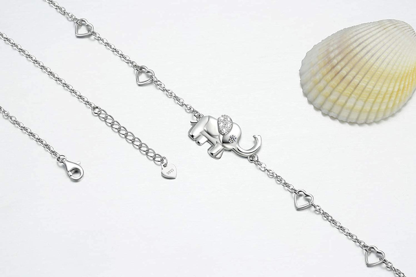 Onesight Elephant Bracelet/Anklets/Necklace/Earring for Women 925 Sterling Silver Elephants Bracelets Jewelry Apparel & Accessories > Jewelry > Anklets OneSight   