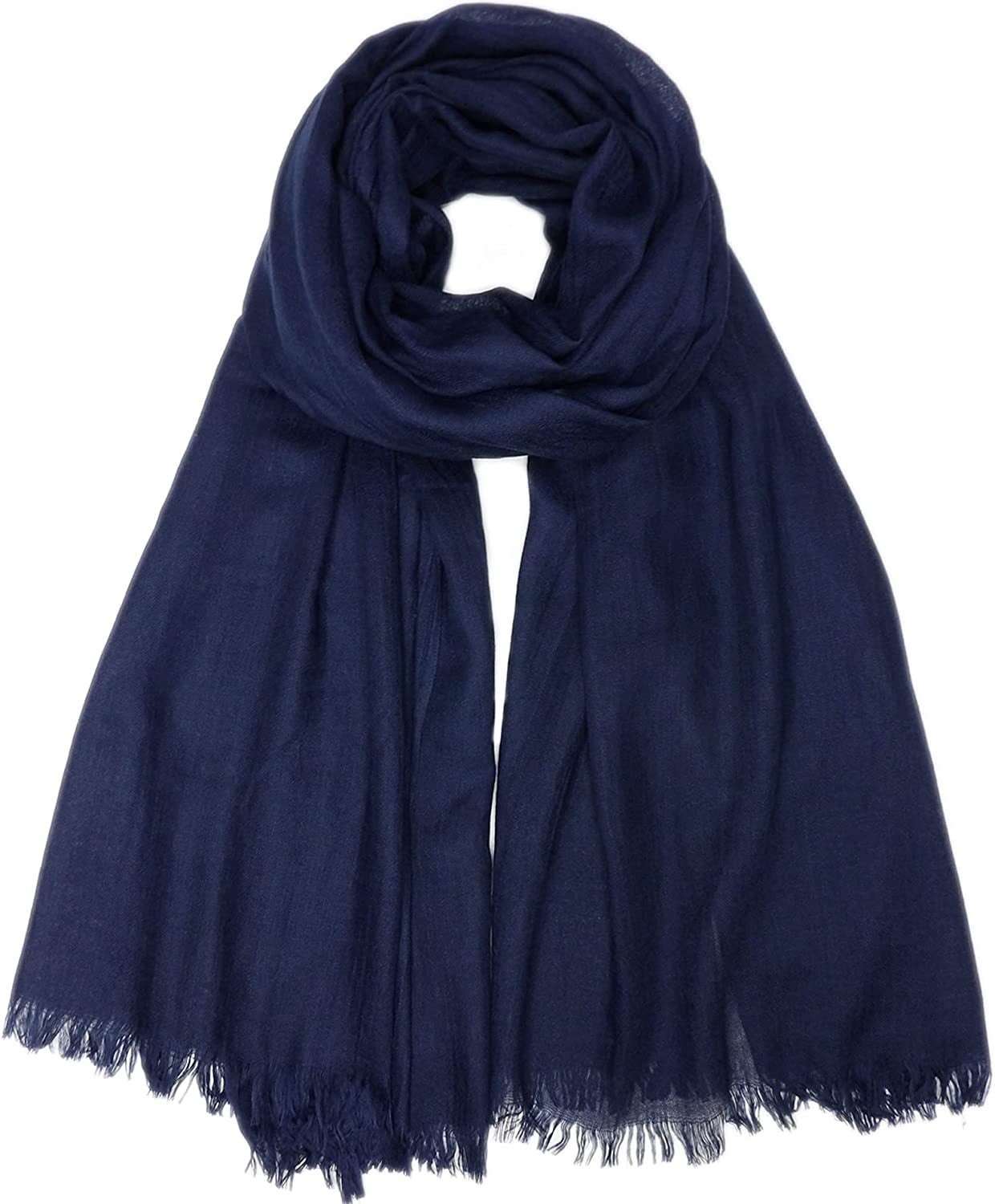 Women Summer Scarfs Lightweight Large Long Gauze Shawl Linen Beach Wrap Plain 75”×43” Apparel & Accessories > Clothing Accessories > Scarves & Shawls Gragengs Navy1  