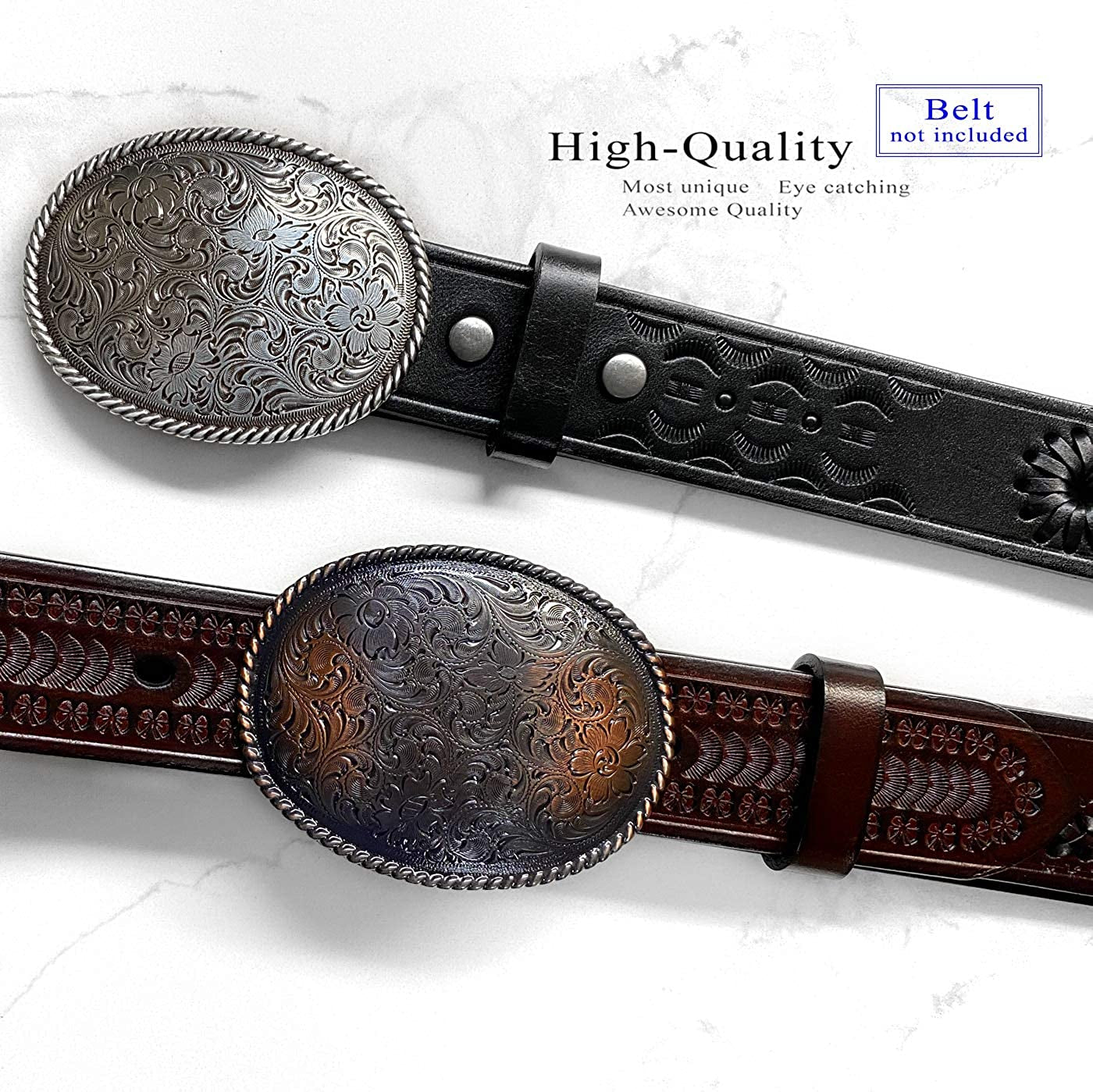 Western Floral Eagle Dogs Birds Star Replacement Belt Buckle Fits 1-1/2"(38Mm) Belt Strap-Multi-Style Options Apparel & Accessories > Clothing Accessories > Belt Buckles Belts.com   