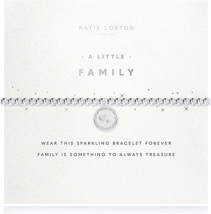 Katie Loxton a Little Family Womens Stretch Adjustable Band Fashion Faceted Charm Bracelet Apparel & Accessories > Jewelry > Bracelets Katie Loxton FAMILY  