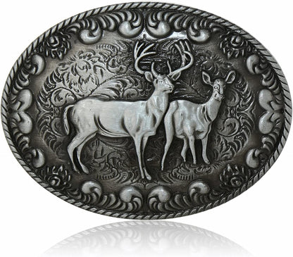 KDG Western Cowboy Belt Buckle for Belt Accessories Custom Buckle Apparel & Accessories > Clothing Accessories > Belt Buckles KDG S Deer 01  
