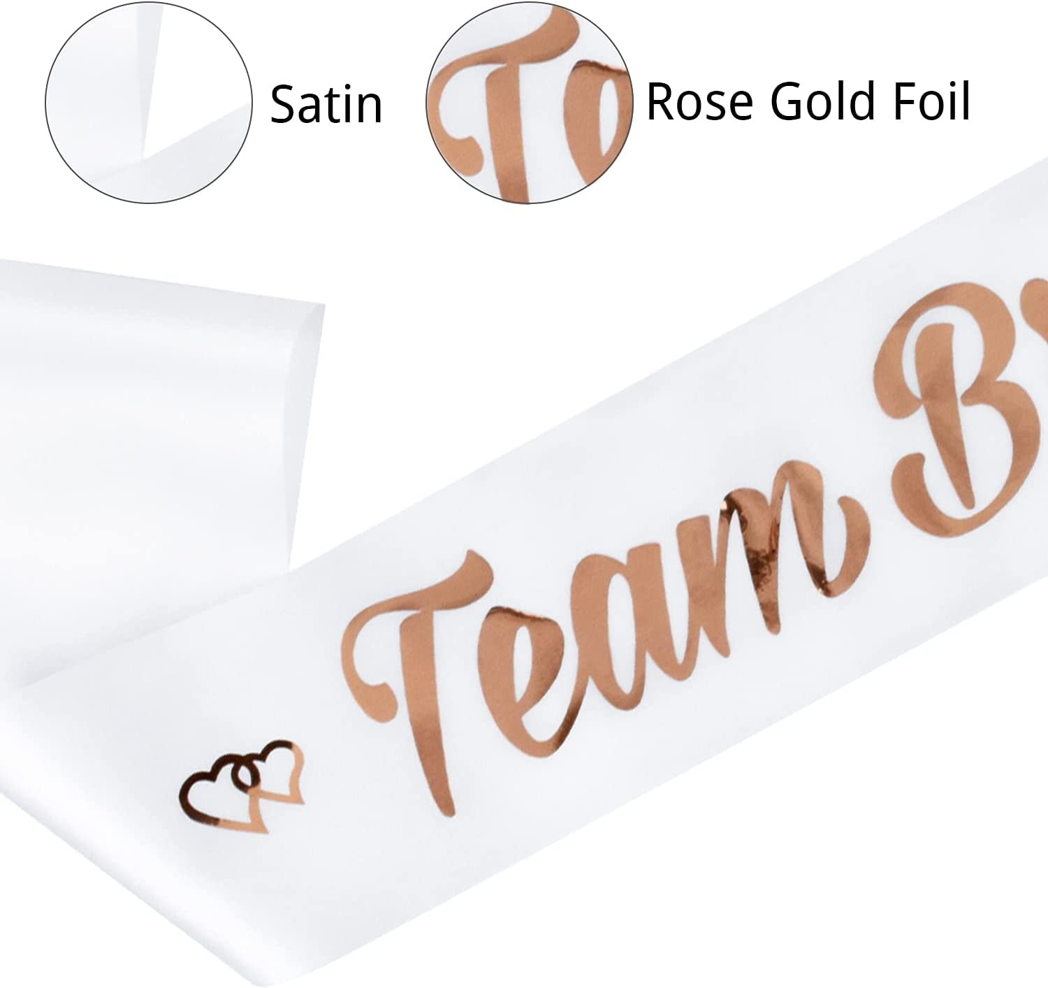 SGKUED Rose Gold Bachelorette Party Sash - Team Bride Decorations,Bridal Shower Favors,Hen Night Gifts, Engagement Party Satin Favors,Wedding Party Accessories Apparel & Accessories > Clothing Accessories > Sashes SGKUED   