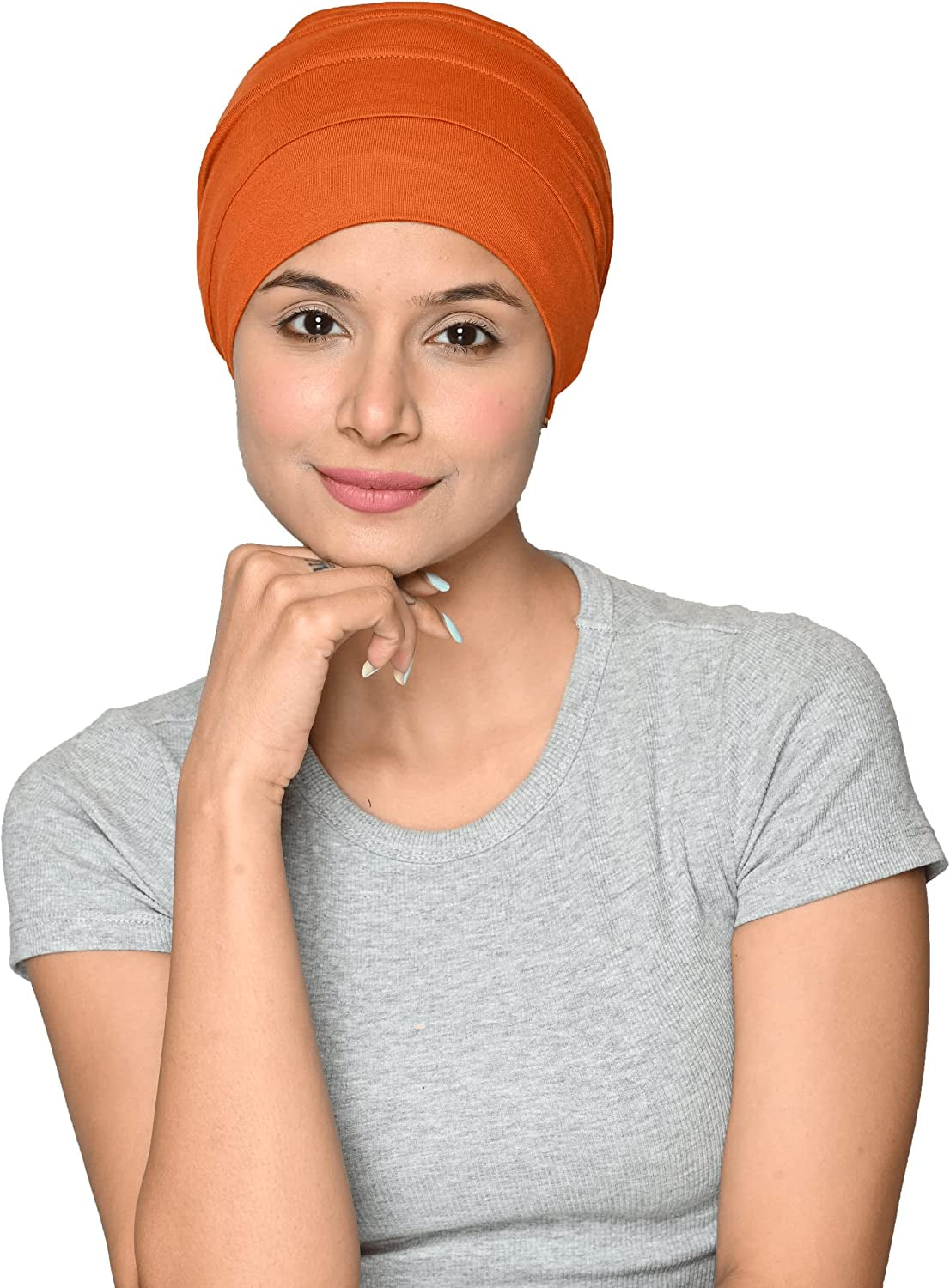 SAKUCHI Chemo Silky Soft Slouchy Snood Bamboo Cap Beanie, for Women Cancer Hair Loss Turban Apparel & Accessories > Clothing Accessories > Headwear SAKUCHI Cinnamon Stick  