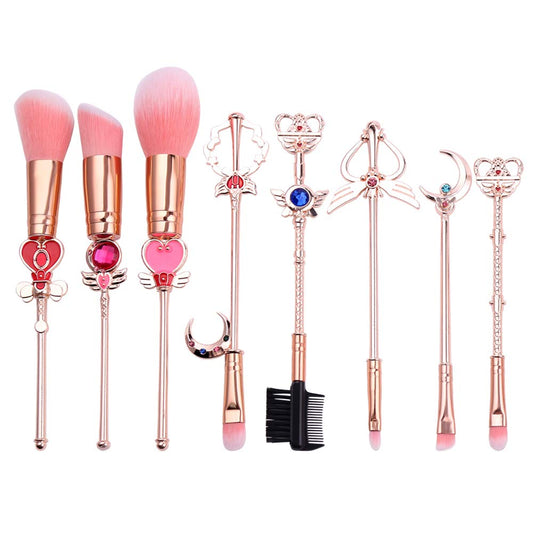 Sailormoon Makeup Brushes Set - 8Pcs Cosmetic Makeup Brush Set Professional Tool Kit Set Pink Drawstring Bag Included (8Pcs Makeup Brushes) Health & Beauty > Personal Care > Cosmetics > Cosmetic Tools > Makeup Tools rongji jewelry   