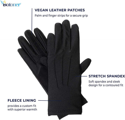 Isotoner Women'S Spandex Cold Weather Stretch Gloves with Warm Fleece Lining Apparel & Accessories > Clothing Accessories > Gloves & Mittens Isotoner   