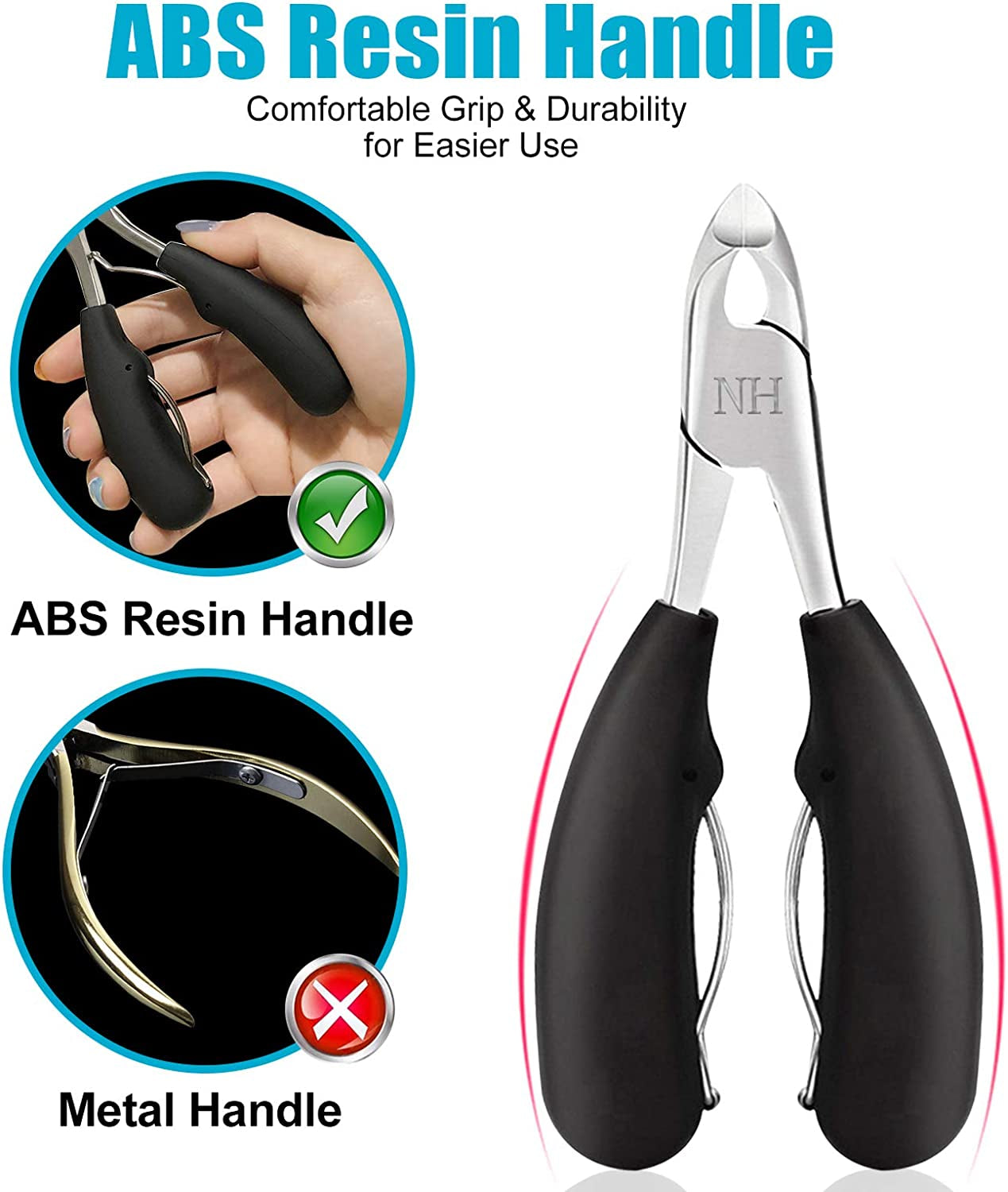 Podiatrist Toenail Clippers, Professional Thick & Ingrown Toe Nail Clippers for Men & Seniors, Pedicure Clippers Toenail Cutters, Super Sharp Curved Blade Grooming Tool Health & Beauty > Personal Care > Cosmetics > Cosmetic Tools > Nail Tools New Huing   