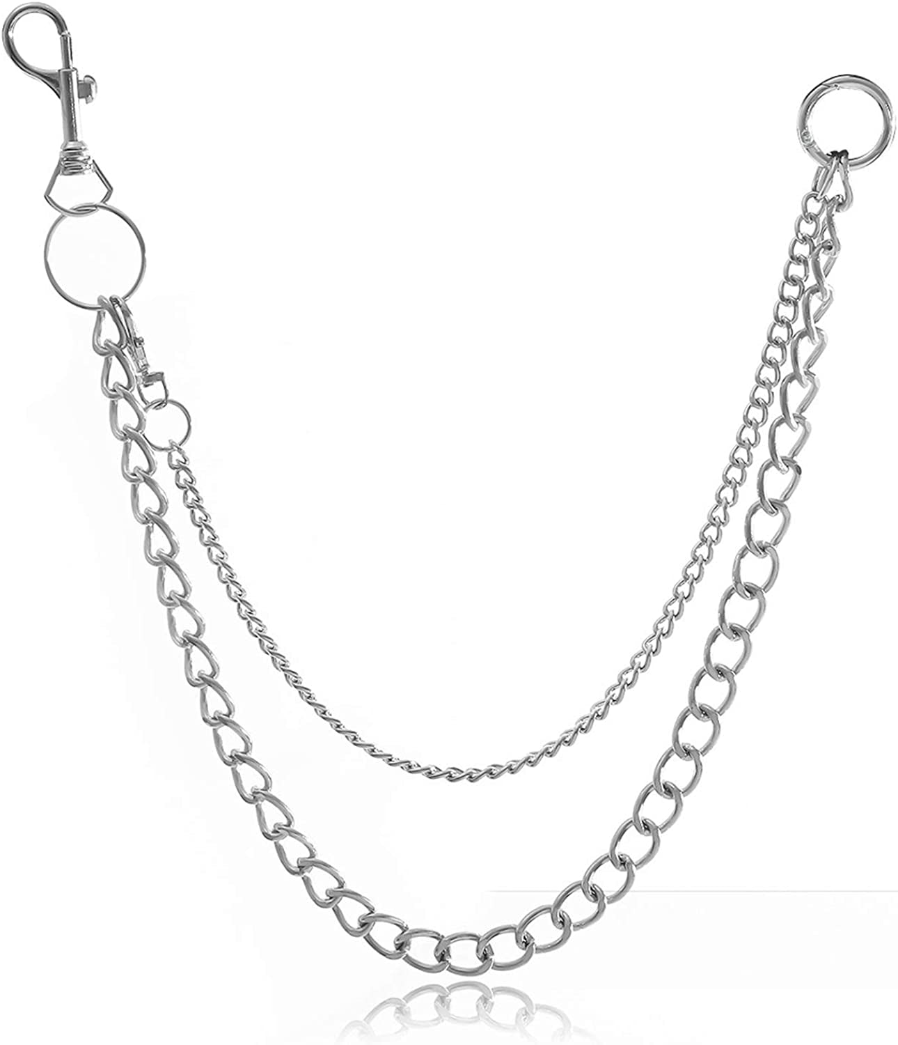 Tenghong2021 Punk Body Chain Goth Street Butterfly Belt Waist Chain Pants Chain Pocket Wallet Chain Gold Cuban Layered Jean Pants Belt Chains Waist Belly Body Chain Jewelry Apparel & Accessories > Jewelry > Body Jewelry tenghong2021 E  