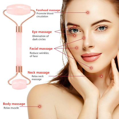 Jade Roller, Face Roller, Facial Beauty Roller Skin Care Tools, Quartz Massager for Face, Eyes, Neck, Body Muscle Relaxing and Relieve Fine Lines and Wrinkles (Rose Gold) Health & Beauty > Personal Care > Cosmetics > Cosmetic Tools > Skin Care Tools Ejoyfuture   