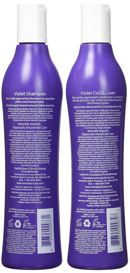 Loma Hair Care Violet Shampoo Violet Conditioner Duo, 12 Fl Oz , 2 Count (Pack of 1) Health & Beauty > Personal Care > Hair Care LOMA   