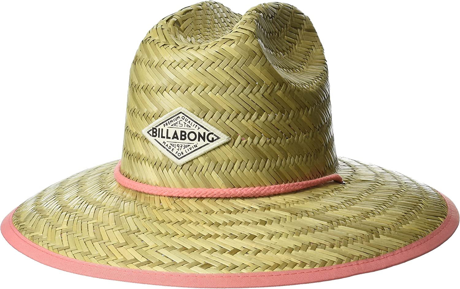 Billabong Women'S Classic Straw Tipton Sun Hat Apparel & Accessories > Clothing Accessories > Hats Billabong Pink Sunset One Size 
