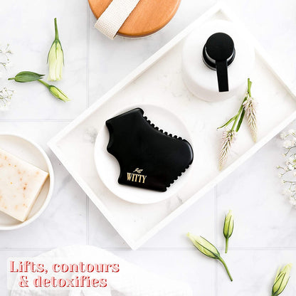 Gua Sha Facial Tool, Unique 7-Edge Guasha Tool for Face – Body Gua Sha Stone, Gua Sha Massage Tool - 3D Gua Sha Facial Tool - Face Stone Gua Sha Tool, Face Sculpting Tool, Bian Stone Gua Sha Comb Health & Beauty > Personal Care > Cosmetics > Cosmetic Tools > Skin Care Tools WITTY   