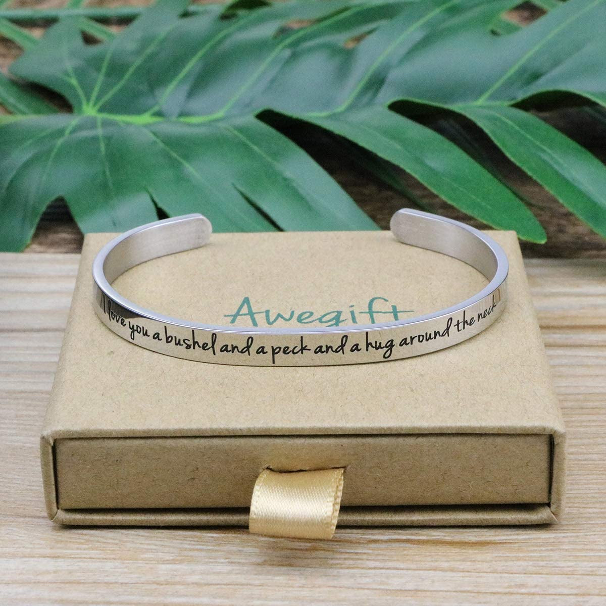 Awegift Memorial Jewelry Remembrance Loss of Mom Dad Father Mother Necklace Bracelet Sympathy Gift Apparel & Accessories > Jewelry > Bracelets Awegift   