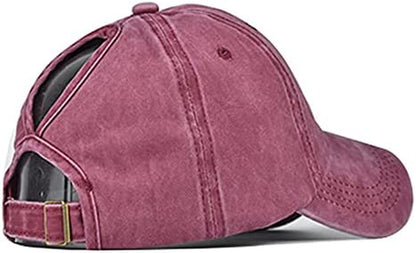 Eohak Ponytail Baseball Hat Distressed Retro Washed Womens Twill Apparel & Accessories > Clothing Accessories > Hats Eohak   